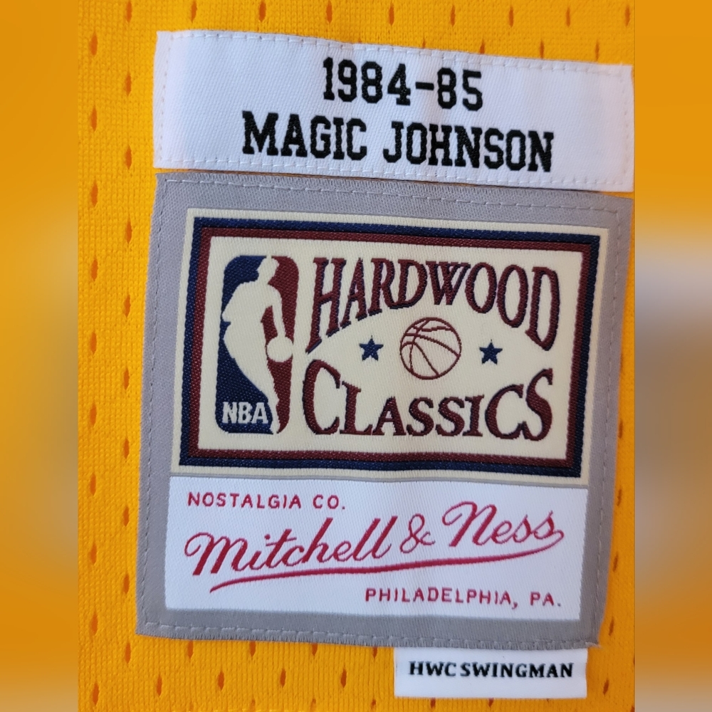MAGIC JOHNSON Authentic Jersey Los Angeles Lakers Home 1984-85 - Picture 2 of 6